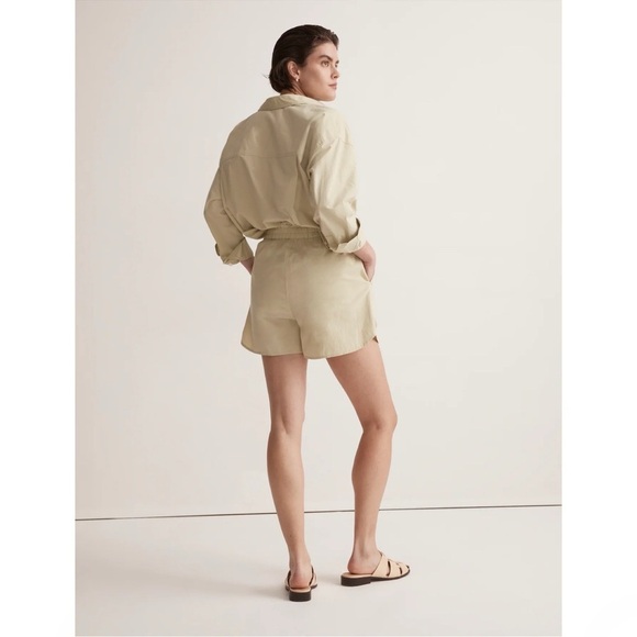 Madewell Pull-On Shorts in Signature Popin Faded Seagrass Pistachio Sage Green - Picture 2 of 15